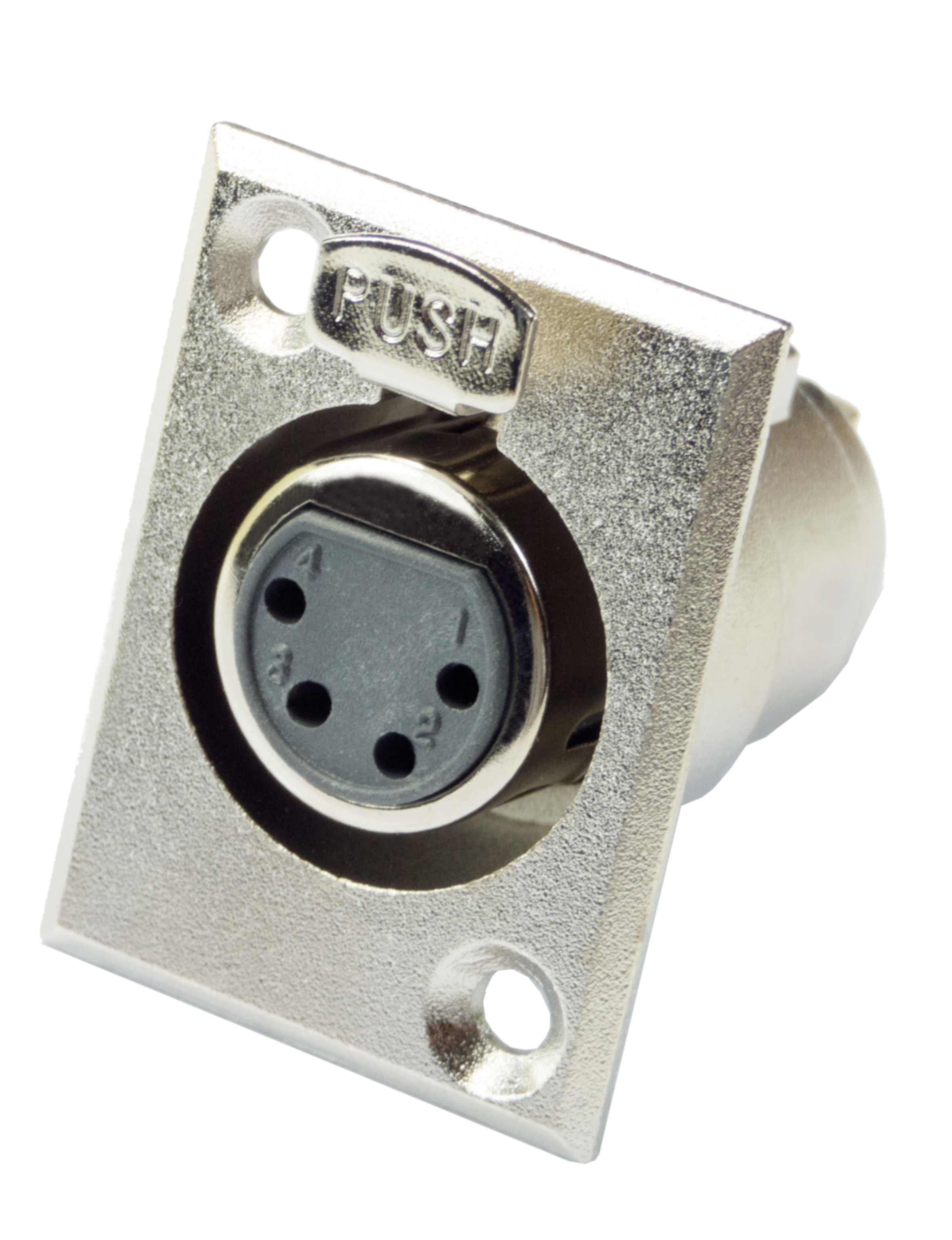 GoConn Mikrofon-Einbaubuchse, 4-polig; XLR 187-4 G 4 POL.