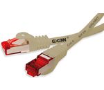 GoConn Patchkabel Cat6 25cm grau Rastnasenschutz S/FTP PiMF 250MHz 2xgeschirmt