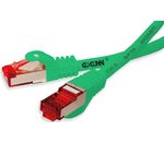 GoConn Patchkabel Cat6 25cm grün Rastnasenschutz S/FTP PiMF 250MHz 2xgeschirmt