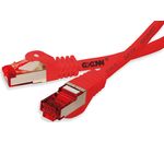 GoConn Patchkabel Cat6 25cm rot Rastnasenschutz S/FTP PiMF 250MHz 2xgeschirmt