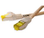 GoConn Patchkabel mit Cat7 Rohkabel 15cm grau S/FTP PiMF 500MHz 2xgeschirmt