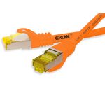 GoConn Patchkabel mit Cat7 Rohkabel 15cm orange S/FTP PiMF 500MHz 2xgeschirmt