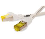 GoConn Patchkabel mit Cat7 Rohkabel 15cm weiß S/FTP PiMF 500MHz 2xgeschirmt